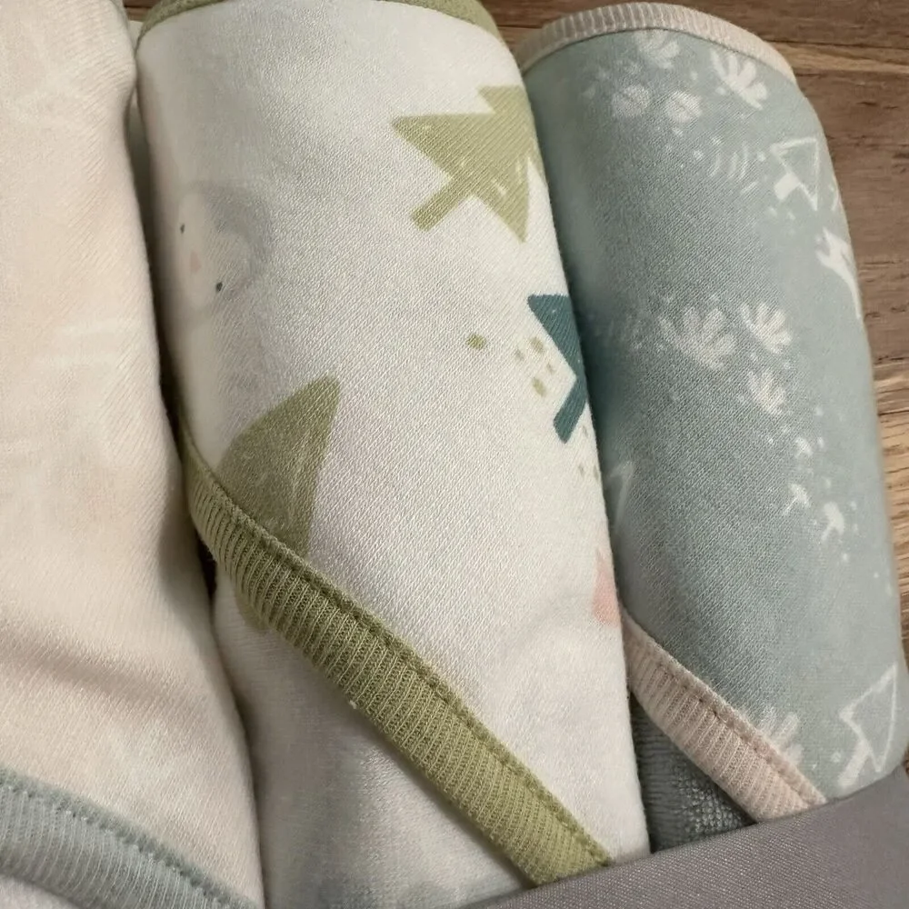 NEW!! Cloud Island Infant Hooded Bath Towels, BUNDLE (3pk), Woodland Theme